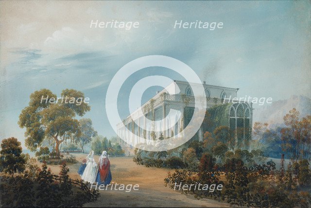 Naryshkin's Estate in Miskhor, 1842. Artist: Bossoli, Carlo (1815-1884)