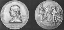 Medal struck to commemorate the 200th anniversary of the birth of Benjamin Franklin. Artist: Unknown