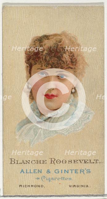 Blanche Roosevelt, from World's Beauties, Series 2 (N27) for Allen & Ginter Cigarettes, 1888., 1888. Creator: Allen & Ginter.