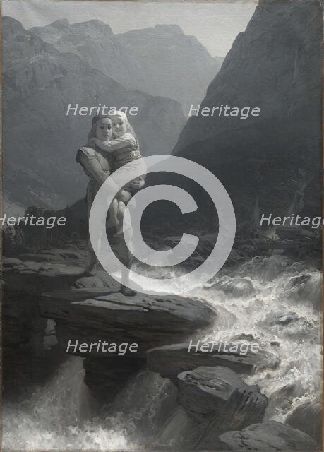 Frithiof's Saga: Frithiof and Ingeborg, 1880s. Creator: Malmström, August (1829-1901).