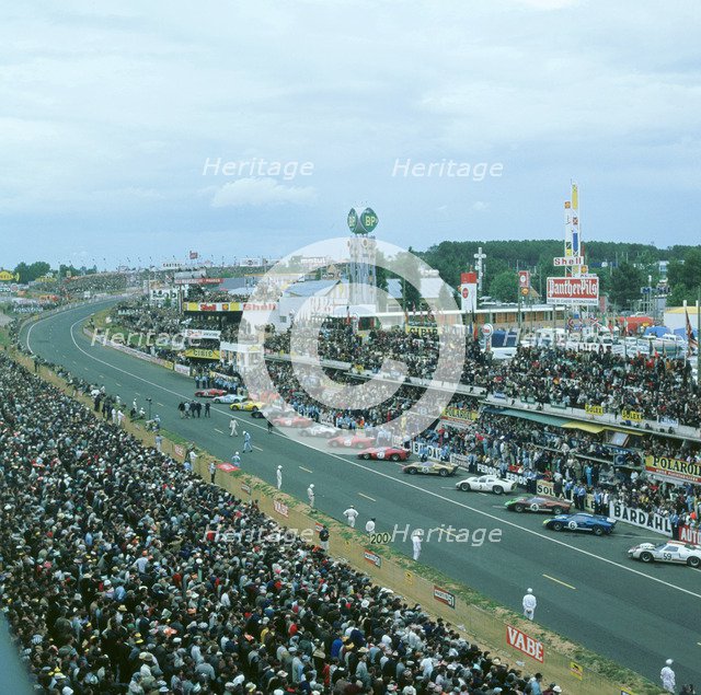 1966 Le Mans start. Artist: Unknown.