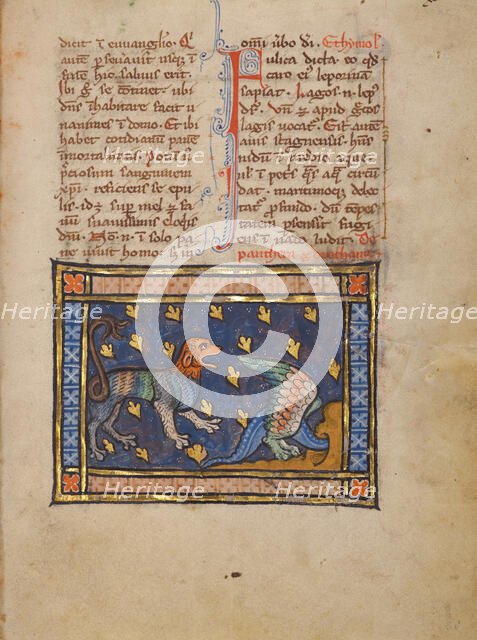 A Panther; Bestiary, about 1270. Creator: Unknown.