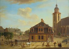 The Rossmarkt in Frankfurt, 18th century. Creator: Christian Georg Schutz.