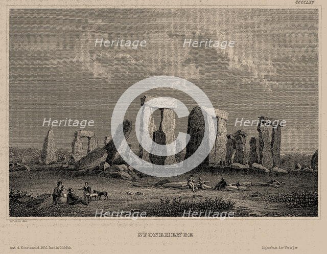 Stonehenge, 1843. Creator: Reiss, Carl (active 1842-1860).