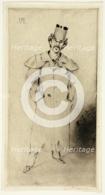 Portrait of Whistler, 1881. Creator: Carlo Pellegrini.