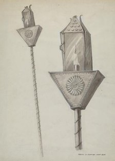 Penitente Processional Lantern, c. 1937. Creator: Majel G. Claflin.