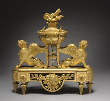 Pair of Andirons (Chenet), c. 1785. Creator: Unknown.