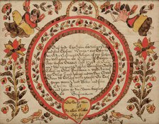 Birth and Baptismal Certificate of Suzanna Jager, 1798. Creator: Unknown.