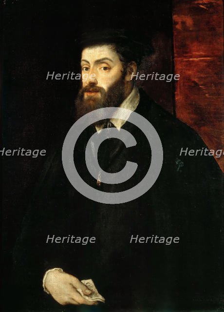Portrait of the Emperor Charles V (1500-1558), 1549. Creator: Titian (1488-1576).