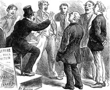 Election Sketches: jingoes rehearsing "Rule, Britannia", 1880. Creator: Unknown.