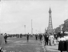 The promenade at Blackpool, Lancashire, August 1895. Artist: Unknown