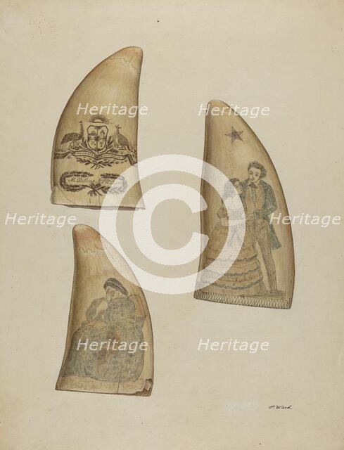 Scrimshaw, c. 1936. Creator: Paul Ward.