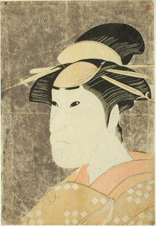 The actor Sanogawa Ichimatsu III as the Gion prostitute Onayo in the play "Hana-ayame..., 1794. Creator: Katsukawa Shun'ei.
