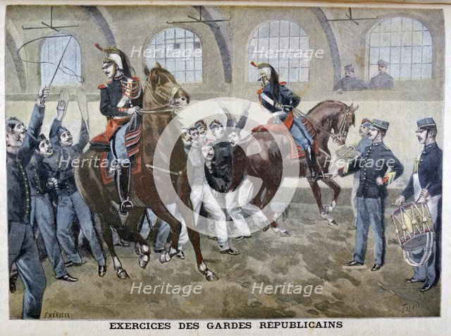 The French Republican Guard, 1899. Creators: F Meaulle, Oswaldo Tofani.