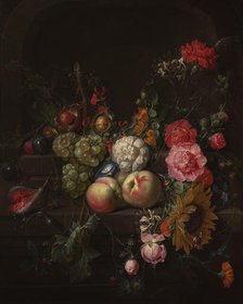 Still Life with Flowers and Fruit. Creator: Cornelis de Heem.