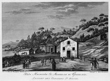 View of Sao Miguel Settlement in Brazil, 1813. Creator: Ivan Ivanovich Kolpakov.