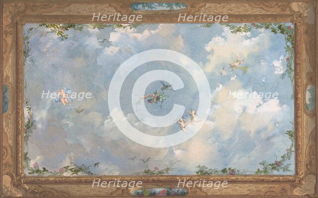 Design for Salon Ceiling, Hôtel Candamo, ca. 1873. Creators: Jules-Edmond-Charles Lachaise, Eugène-Pierre Gourdet.