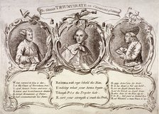 'The Grand Triumvirate or Champions of Liberty ...', 1763. Artist: Anon