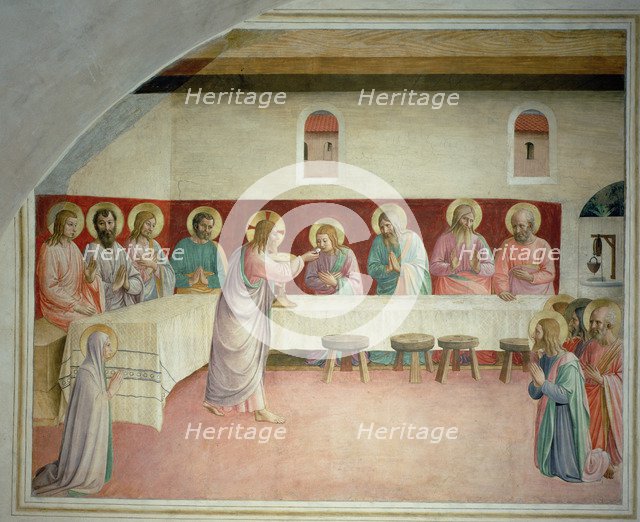 The Holy Communion and the Last Supper. Artist: Angelico, Fra Giovanni, da Fiesole (ca. 1400-1455)