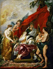 The Birth of the Dauphin at Fontainebleau (The Marie de' Medici Cycle). Artist: Rubens, Pieter Paul (1577-1640)