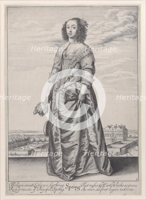 Spring, from The Seasons, 1643-44., 1643-44. Creator: Wenceslaus Hollar.