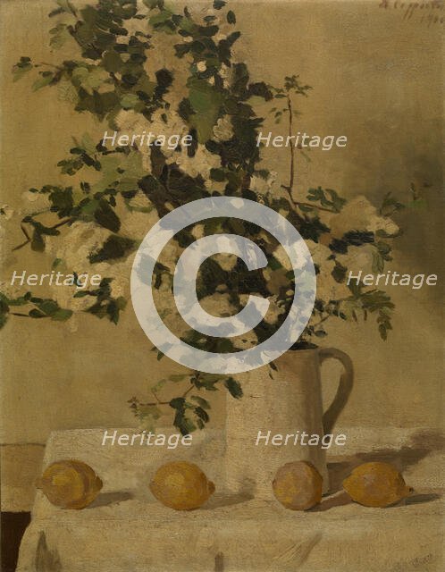 Flowers and Lemons, 1900. Creator: Albéric Coppieters.