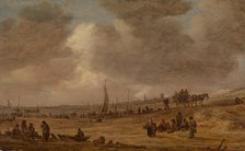 A Beach with Fishing Boats, probably 1653. Creator: Jan van Goyen.
