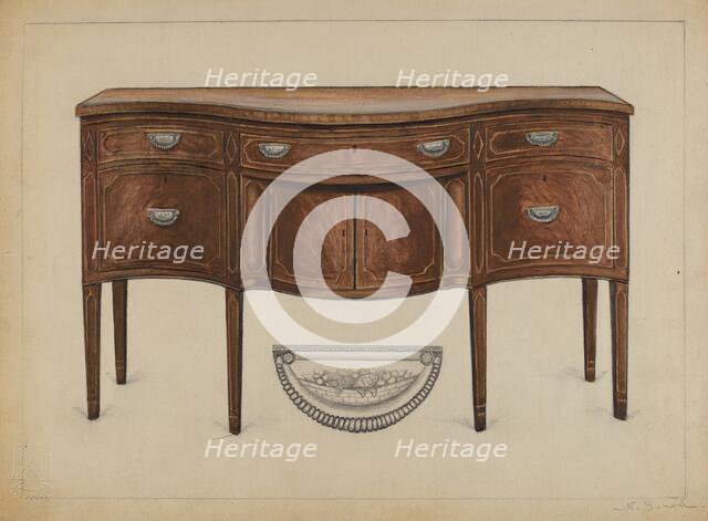 Side Board (Hepplewhite), 1935/1942. Creator: Nicholas Gorid.