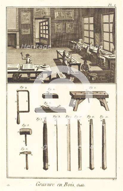 Gravure en Bois, Outils: pl. I, 1771/1779. Creator: Antonio Baratta.