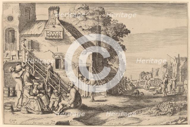 Spring (Village Fair before an Inn), 1617. Creator: Jan van de Velde II.