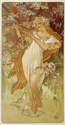 'Spring', 1896.  Artist: Alphonse Mucha