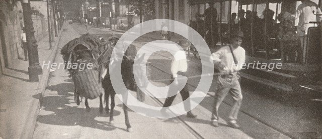 'By tram and mule', 1914. Artist: Unknown.