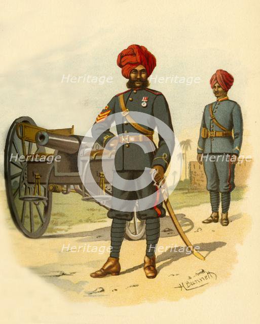 'The Bombay Artillery', 1890. Creator: Godfrey Douglas Giles.