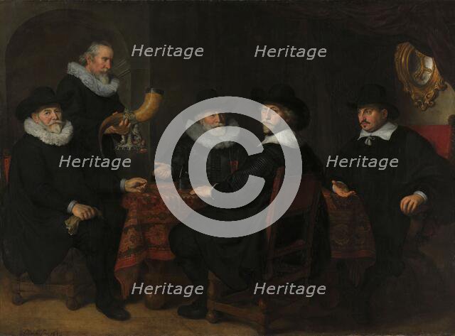 Portrait of the Governors of the Kloveniersdoelen, 1642. Creator: Govaert Flinck.