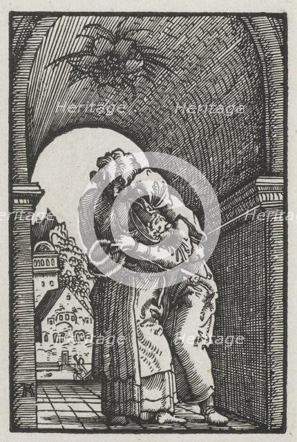 The Fall and Redemption of Man: The Embrace of Joachim and Anne at the Golden Gate, c. 1513. Creator: Albrecht Altdorfer (German, c. 1480-1538).