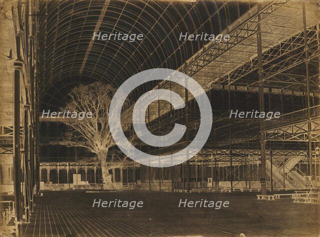 Crystal Palace, Hyde Park, Transept, 1852. Creator: Benjamin Brecknell Turner.