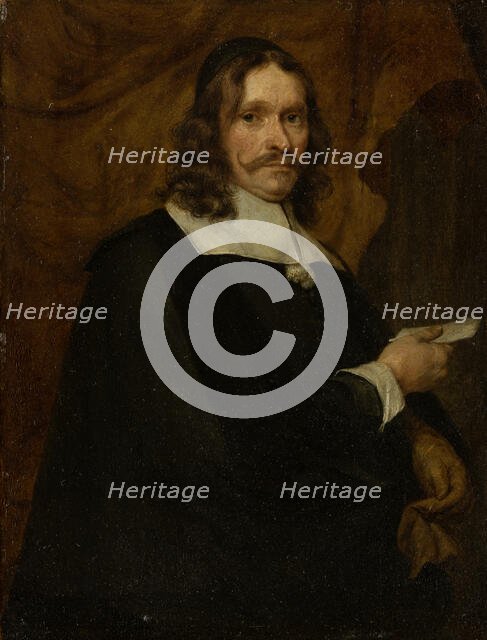 Portrait of a Man with Letter, c1650-1670. Creator: Gonzales Coques circle.