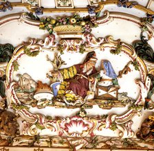 Royal Palace of Aranjuez, detail of the decoration of the porcelain room.
