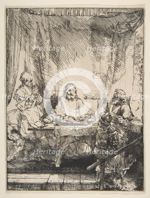 The Supper at Emmaus, 1654. Creator: Rembrandt Harmensz van Rijn.