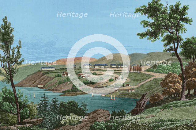 View of West Point, United States, 1837, (1850).  Creator: Jacques Gerard Milbert.
