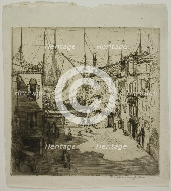 Sail Yard, Venice, 1909. Creator: Donald Shaw MacLaughlan.