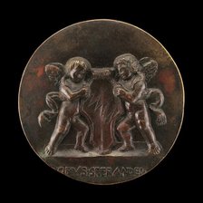 Cupids Holding the Arms of the Bentivogli [reverse]. Creator: Sperandio Savelli.