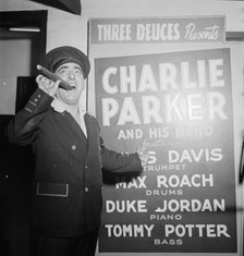 Portrait of Gilbert J. Pinkus, Three Deuces, New York, N.Y., ca. Aug. 1947. Creator: William Paul Gottlieb.
