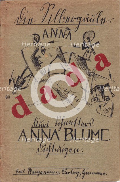 Cover for "Die Anna Blume" , 1919. Creator: Schwitters, Kurt (1887-1948).