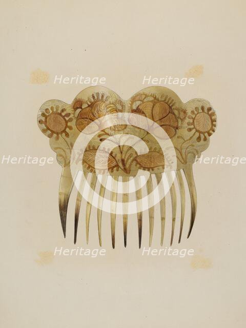 Comb, c. 1939. Creator: Hester Duany.