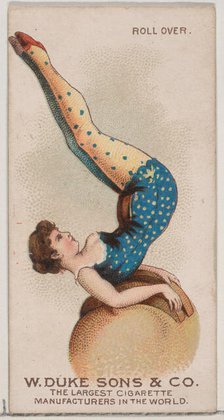 Roll Over, from the Gymnastic Exercises series (N77) for Duke brand cigarettes, 1887., 1887. Creator: Unknown.