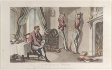 A Prisoner at Avignon, from "Journal of Sentimental Travels in the Southern Provinces of F..., 1820. Creator: Thomas Rowlandson.