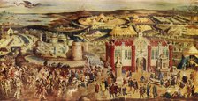 'King Henry VIII. Meeting...Francis at the...Field of the Cloth of Gold', 1520, (c1930).  Creator: Unknown.