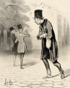 Le Ramasseur de Bouts de Cigares, 1841. Creator: Honore Daumier.