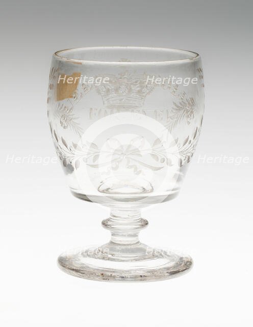 Goblet Commemorating Queen Caroline, England, c. 1820. Creator: Unknown.